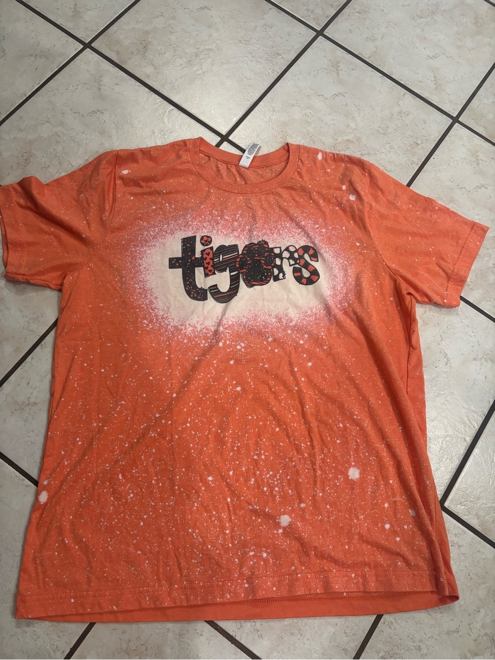 Custom Bella Canvas Orange 'Tigers' Graphic Tee